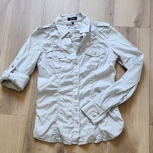 Express Light Gray Collared Shirt